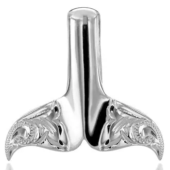 Гавайские украшения ожерелье с подвеской в виде хвоста кита, серебро 925 [Leilani] для мужчин (Нет цепи)