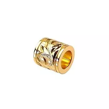 Гавайские украшения подвеска Top Scroll Barrel Plain 8x8 мм золотистый тон [BreezyIsland]