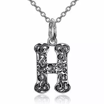 Гавайские ювелирные изделия, серебряное ожерелье с подвеской, серебро 925 [Leilani] (ЧАС) (с цепью)