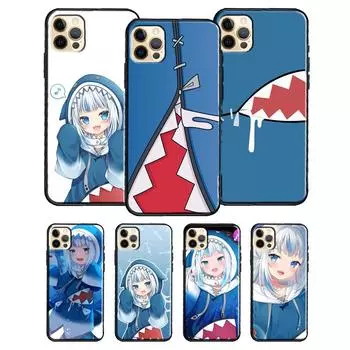 Gawr Gura Hololive аниме для iPhone 13 Pro Max 12 Mini 7 8 Plus чехол для телефона iPhone 11 Pro Max XS XR X SE2 чехол iphone 5 5S SE