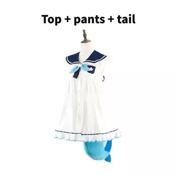 Gawr Gura Shark Cosplay Suit Polyester Spandex Fan Conventions Clothing Events M