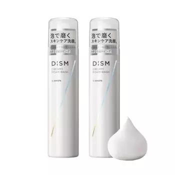 Газированная пенка для умывания DISM Creamy Foam Wash Set of 2 Face Wash Пенка для умывания унисекс Dism 120 г 2 месяца [Плотная! Стирка] Мужская Женская (приблизительно. поставка)