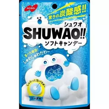 Газированная вода NOBEL Schwao 30 гХарактеристикиМягкая конфета с сильным шипением, которой можно наслаждатьсяХарактеристикиМягкая конфета с сильным шипением 1