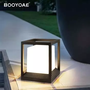 Газонная лампа Колонная фара Электричество IP54 Наружное освещение Современная садовая лампа Коридор Терраса Круглые водонепроницаемые газонные светильники