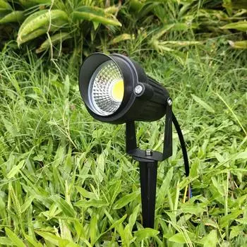 Газонная лампа, уличный садовый светильник 10 Вт RGB IP65, водонепроницаемый прожектор с шипами, ландшафтное освещение для двора, дорожки, дерева, земли 12 В 220 В 10W RGB AC85-265V