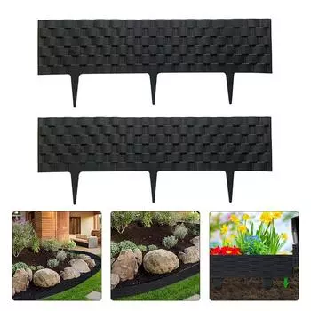 Газонный бордюр Пластиковый Гибкий Камень Садовый Цветник-Бордюр Забор Декоративный 1pcs