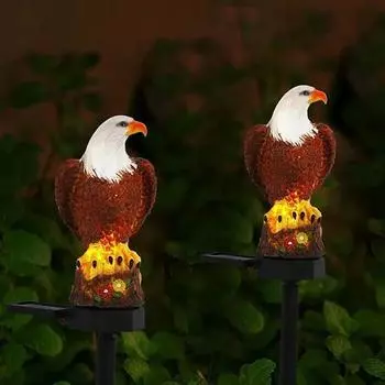Газонный светильник Eagle из солнечной смолы, уличный светодиодный светильник, декоративный светильник для патио, декоративные светильники для садовой лужайки