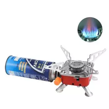 Газовая плита для кемпинга, мини-нагреватель большой мощности, газовая плита, посуда, уличная туристическая горелка, портативная посуда для пикника, барбекю, барбекю красный