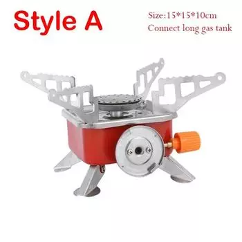 Газовая плита для кемпинга, складная уличная туристическая горелка, портативная квадратная газовая плита для пикника, посуда для барбекю, посуда для кемпинга Style A