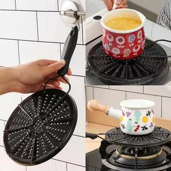 Газовая плита Плита Теплопроводная пластина Диффузор для плиты Поддон для размораживания Поддон для быстрой разморозки Энергосберегающий аксессуар для защиты кастрюли чёрный