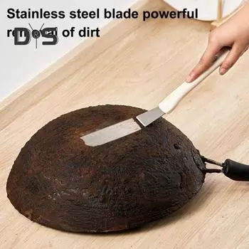 Газовая плита щетка 3 в 1 Ежедневная уборка проволочная щетка многофункциональный кухонный инструмент 3 в 1 с лопаткой прочная проволочная щетка белый