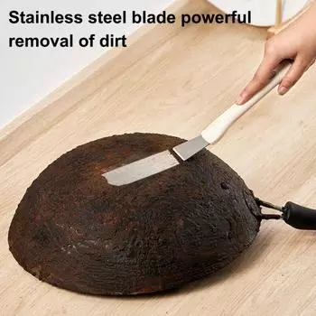 Газовая плита щетка 3 в 1 Ежедневная уборка проволочная щетка многофункциональный кухонный инструмент 3 в 1 с лопаткой прочная проволочная щетка синий