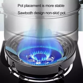 Газовая плита Wok Ring Термостойкая эмаль Энергосберегающая ветрозащитная круглая крышка газовой плиты Сковорода Wok Стеллаж для хранения Подставка