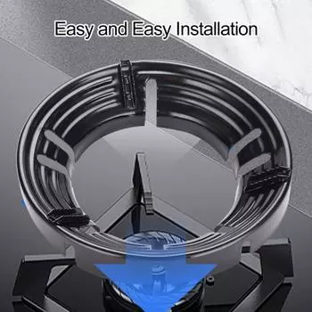 Газовая плита Wok Ring Жаростойкая эмаль Энергосберегающая ветрозащитная круглая крышка газовой плиты Сковорода Стеллаж для хранения Wok Подставка для подставки Аксессуары чёрный