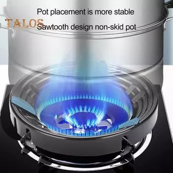 Газовая плита Wok Ring Жаростойкая эмаль Энергосберегающая ветрозащитная круглая крышка газовой плиты Сковорода Стеллаж для хранения Wok Подставка для подставки Аксессуары чёрный