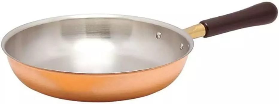 Газовая сковорода Shinkoukinzoku с длинным жарочным слоем, хороший дизайн, изготовлена в сковороде Tsubame Sanjo, 24 см, совместимая, медная, легкая, токопроводящая, продавец, награда, Япония, бронзовый