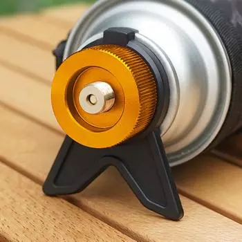 Газовый баллон Самоблокирующаяся конверсионная головка горелки с фиксированным кронштейном для защиты от опрокидывания Печь-конвертер карточного типа Аксессуары для кемпинга белый