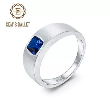 Gb стерлингового серебра 925 пробы кольца для мужчин 5 * 5 мм кольца с драгоценными камнями огранки «подушка» свадебные обручальные мужские кольца размер 7-13 11