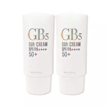 GB Sun Cream GB-5 Moisture Soothing Cica Sun Cream SPF50+PA++++ - 2 units (50ml+50ml), 1 unit, 50ml
