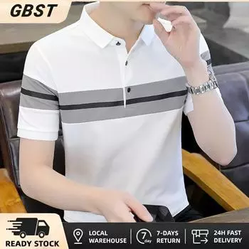 GBST Повседневная рубашка поло Мужская летняя крутая футболка с воротником-поло и короткими рукавами S