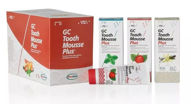 GC Tooth Mousse Plus Актуальный зубной крем для укрепления поверхности зубов 10 шт. Коробка.