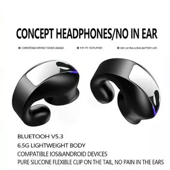 GD28 одноушные TWS-наушники с клипсой BT5.3, легкие деловые спортивные игровые наушники с микрофоном и шумоподавлением как