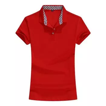 GDS P003 40 шт., женские поло в клетку с жемчужным воротником, 40 шт. S