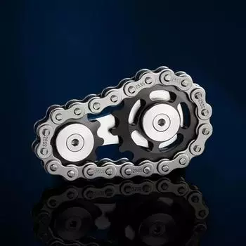 Gear Chain Gyro Fingertip Gyro Sprockets Цепи Sprockets Маховик Металлические игрушки Drop Ship Sprocket Roadbike Spinner Fingertip Toy