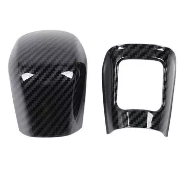 Gear Shift Knob Cover Carbon Fiber Style Prevent Scratch Decorative Shift Handball Trim for Yaris Cr