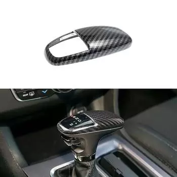 Gear Shift Knob Cover Trim Carbon Fiber Style for Dodge Challenger Charger 2015+