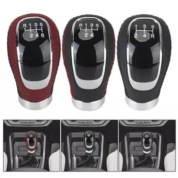 Gear Shift Knob Replaceable Cap Cover 5/6 Speed Shifter Lever Manual Transmission Car PU Leather With Gear Knob