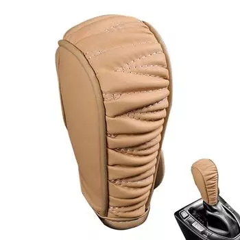 Gear Shift Protector Artificial Leather Shift Knob Cover For Trucks Rust-proof Dustproof Texture Design Elevate Driving Pleasure коричневый