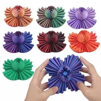 Gear Sphere 3D Printed Gear Ball Fidget Toy Стресс-мяч Spin Ball Детские рождественские подарки Игрушки для снятия стресса