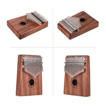 GECKO K17M 17-клавишное пианино Kalimba Thumb Mbira из массива красного дерева с сумкой для переноски и футляром для хранения настройки