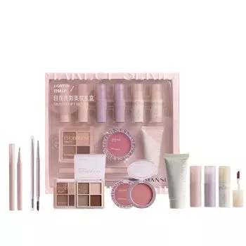 Gecomo 11 предметов макияжа изысканный и милый косметический набор 11 предметов помада макияж палитра стойкий начинающий популярный рождественский подарок новый год