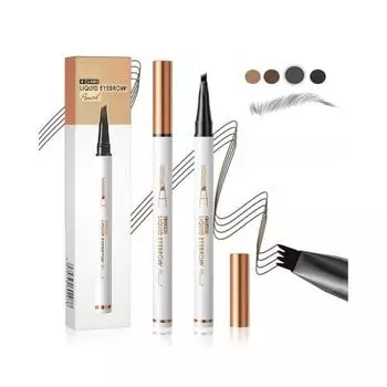 GECOMO 4-claw eyebrow pencil, non-removable, quick-drying makeup, 36H long-lasting effect , liquid eyebrow pencil