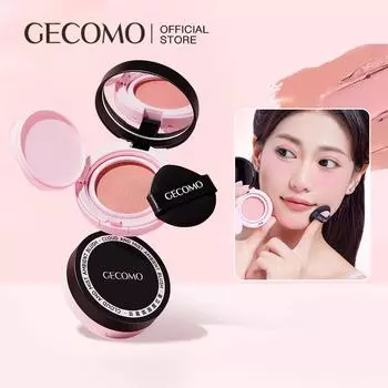 GECOMO Air Cushion Blush Cream, Sweet Korean Blush, с мини-пуховкой и зеркалом, Brightens Cheek Natural Color Blusher