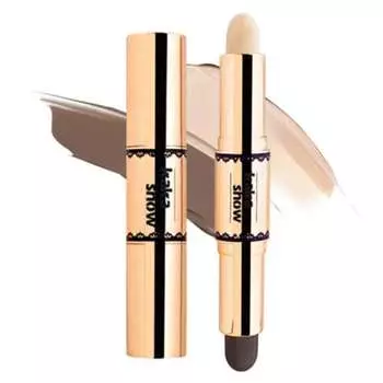 GECOMO Двусторонний многофункциональный карандаш для макияжа, тени-хайлайтер, матовый, осветляющий, без теней 2-в-1, (02# Натуральный цвет)