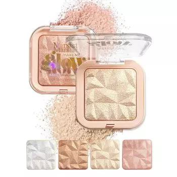 GECOMO Face Highlighter Natural Glow Pearl Shimmer Smooth Baked Sparkling Highlighter Makeup Palette Gold, Finish, Powder, Long-Sticking 02#Bronze
