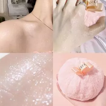 GECOMO Fairy Shiny Highlighter Ball, для придания блеска волосам на теле, розовая мерцающая пудра в шариках
