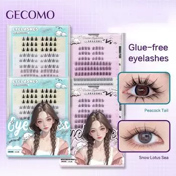 GECOMO Glue-free False Eyelashes, Eyelashes No Needed Glue, Latest Mixed Pack