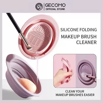 GECOMO Инструмент для чистки кистей для макияжа Beauty Egg Powder Puff Foundation Sponge Wash Bowl