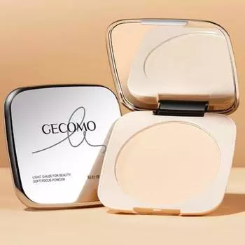 GECOMO Puff Loose Powder, Prevents shine, Prevents makeup from falling apart, Setting powder, Increases transparency, Waterproof, Reduces pores, Soft