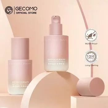 GECOMO Small Powder Bottle Liquid Foundation Soft Mist Long-lasting Makeup Does Not Come Off Moisturizing Concealer Waterproof