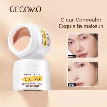 GECOMO Увлажняющий консилер, маскирует темные круги, пятна, осветляет слезные впадины. Крем-консилер для лица
