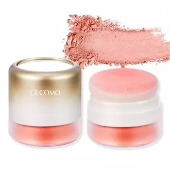 GECOMO Yunrou Slightly tipsy cheek powder Shows the gentleness of matte matte lasting makeup. Powder-enhancing color rouge (01#coral red)
