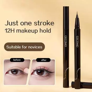 GECOMO Жидкая подводка для глаз Прочная водостойкая ультратонкая подводка для глаз Легкое нанесение нижних ресниц Инструменты для рисования