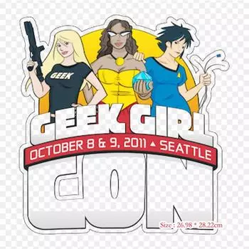 Geek Girl Con Seattle Geek Girl Термотрансферная печать виниловые нашивки наклейки для одежды аппликации своими руками моющиеся нашивки