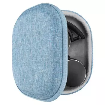 Geekria Case Shield Headphone Case Compatible Hard Case Travel Hard Shell Case Compatible with EDIFIER with Storage Pouch Skullcandy, AKG, (Blue) синий