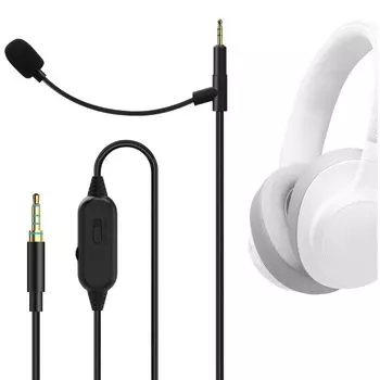 Geekria Clip Microphone Condenser Microphone Pin Microphone Mini Microphone Smartphone Microphone Headphone Cable for Games and Meetings Compatible